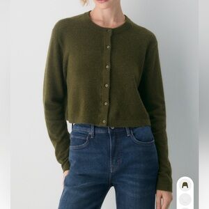 Aritzia Wilfred SoftSpoke Sicily Cardigan XS NWT Private Green